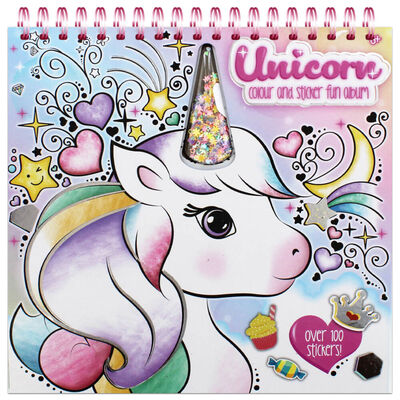 Unicorn Colour and Sticker Fun Album