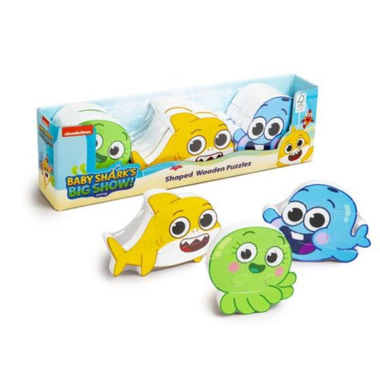 Baby Shark Shaped Wooden Puzzles - Assorted