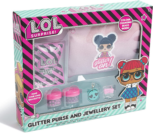 LOL Glitter Purse and Jewellery Set