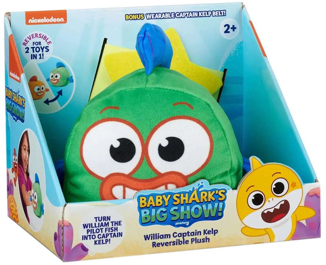 Baby Shark William/Captain Kelp Reversible Plush