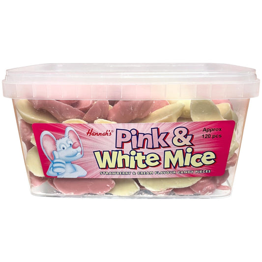 Hannah's Pink and White Mice - 120 Pieces