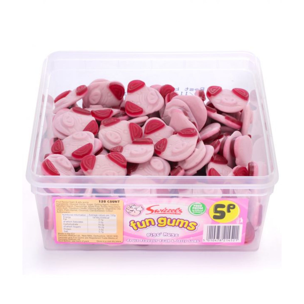 Swizzels Fun Gums Pigs Mugs - 120 Pcs
