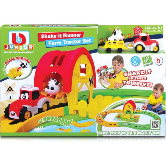 BB Junior Shake-It Runner Farm Tractor Set