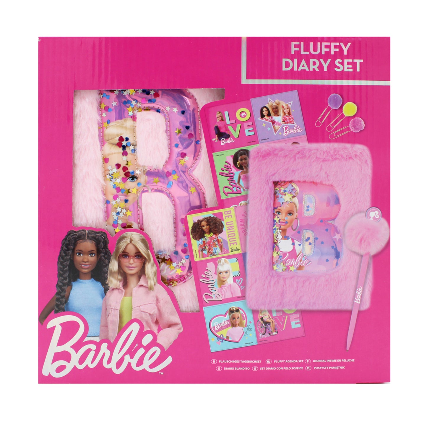 Barbie Fluffy Diary Set