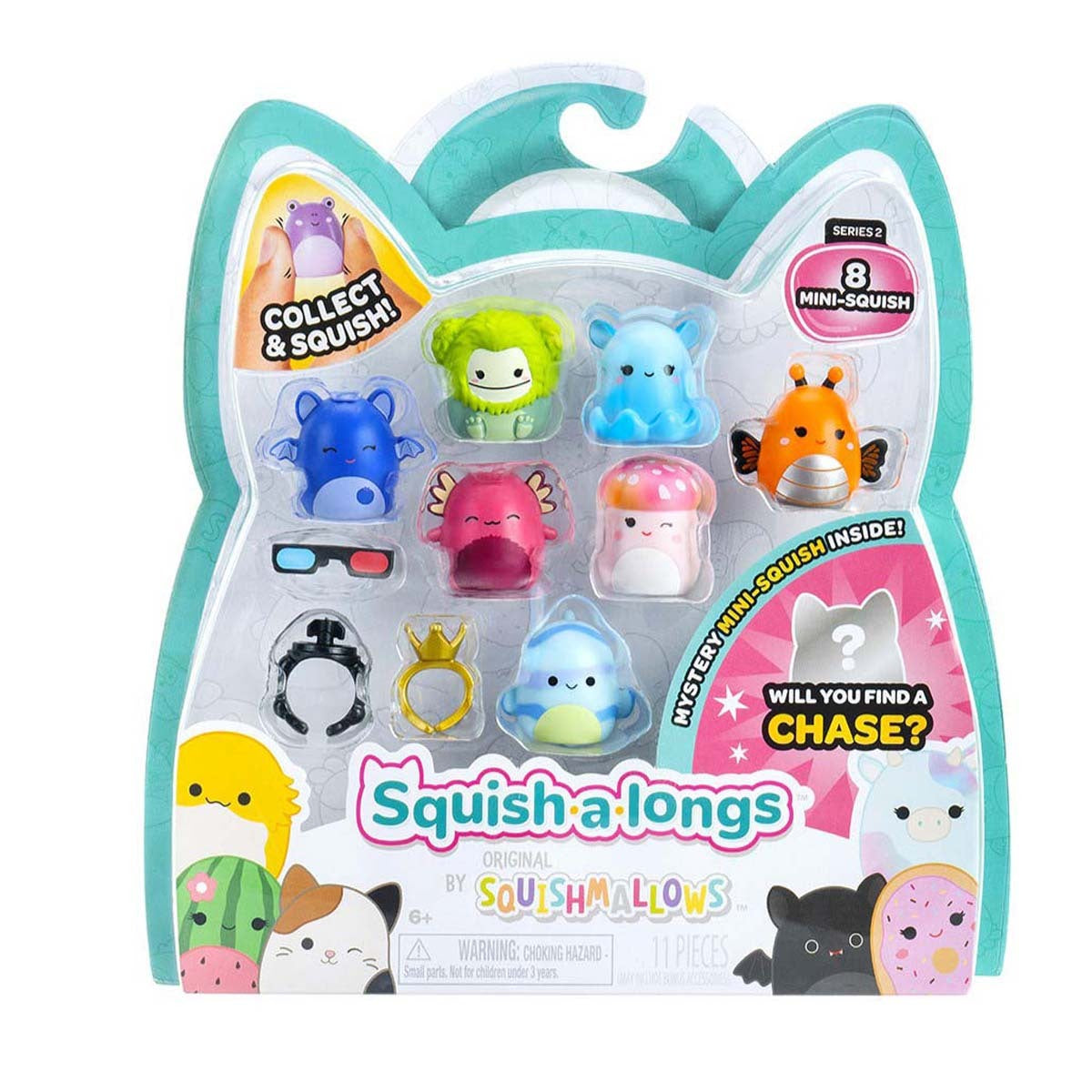 Squishmallow Squish a Longs 8 Pack - Assorted