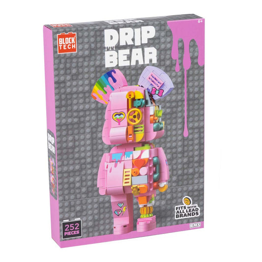 Block Tech Marble Drip Bear - Pink
