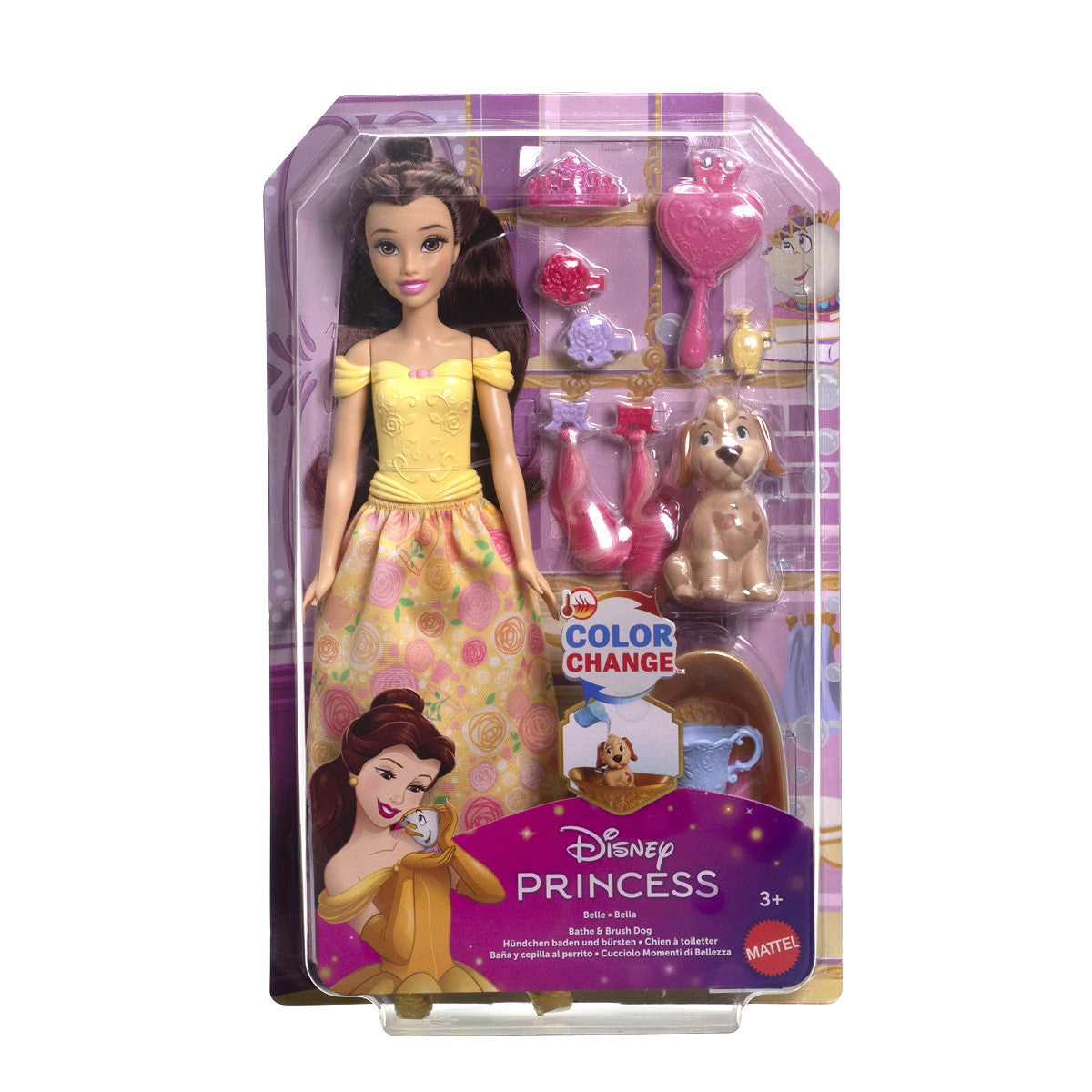 Disney Princess Belle Fashion Doll & Dog Figure
