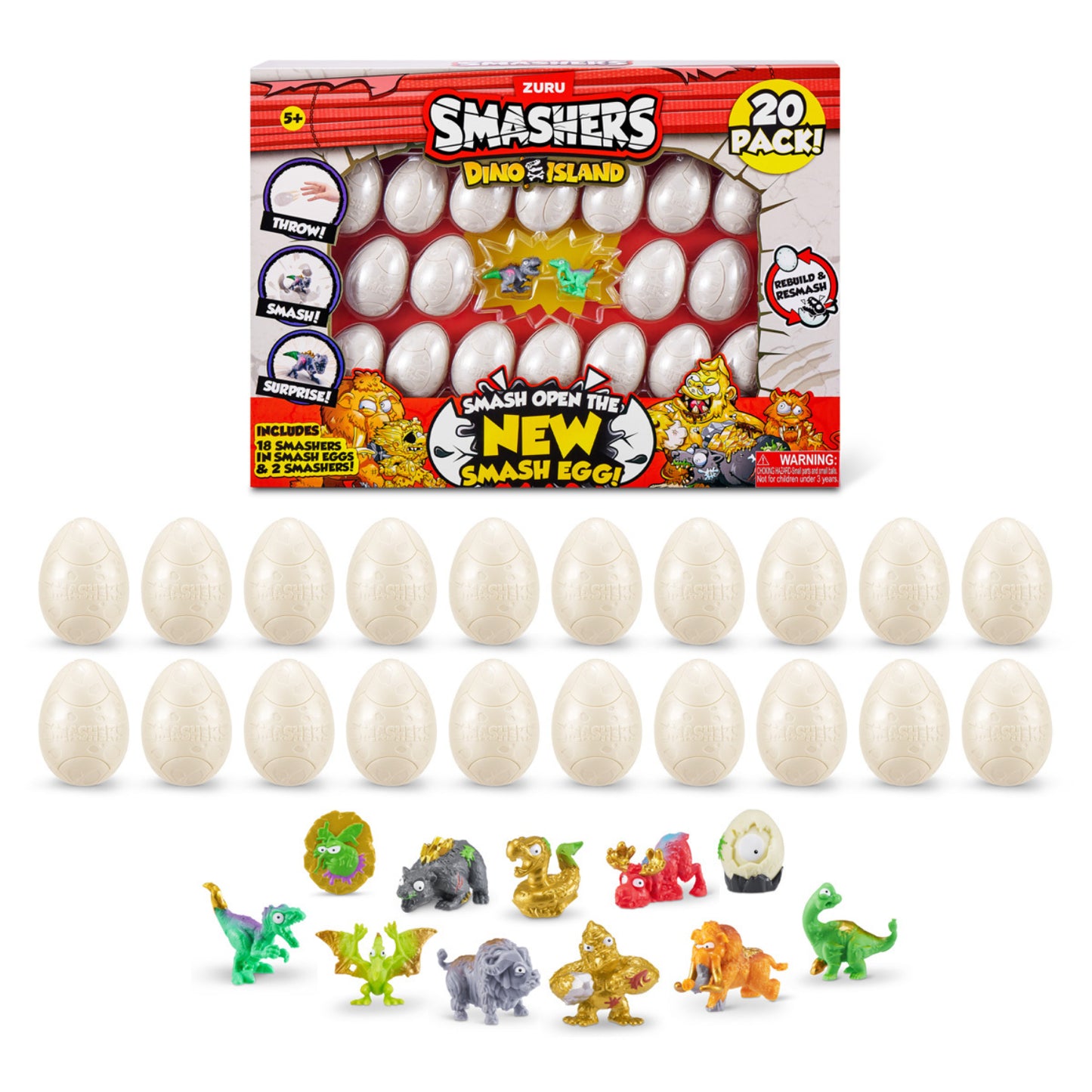 Zuru Smashers Dino Island Smash Eggs - 20 Pack