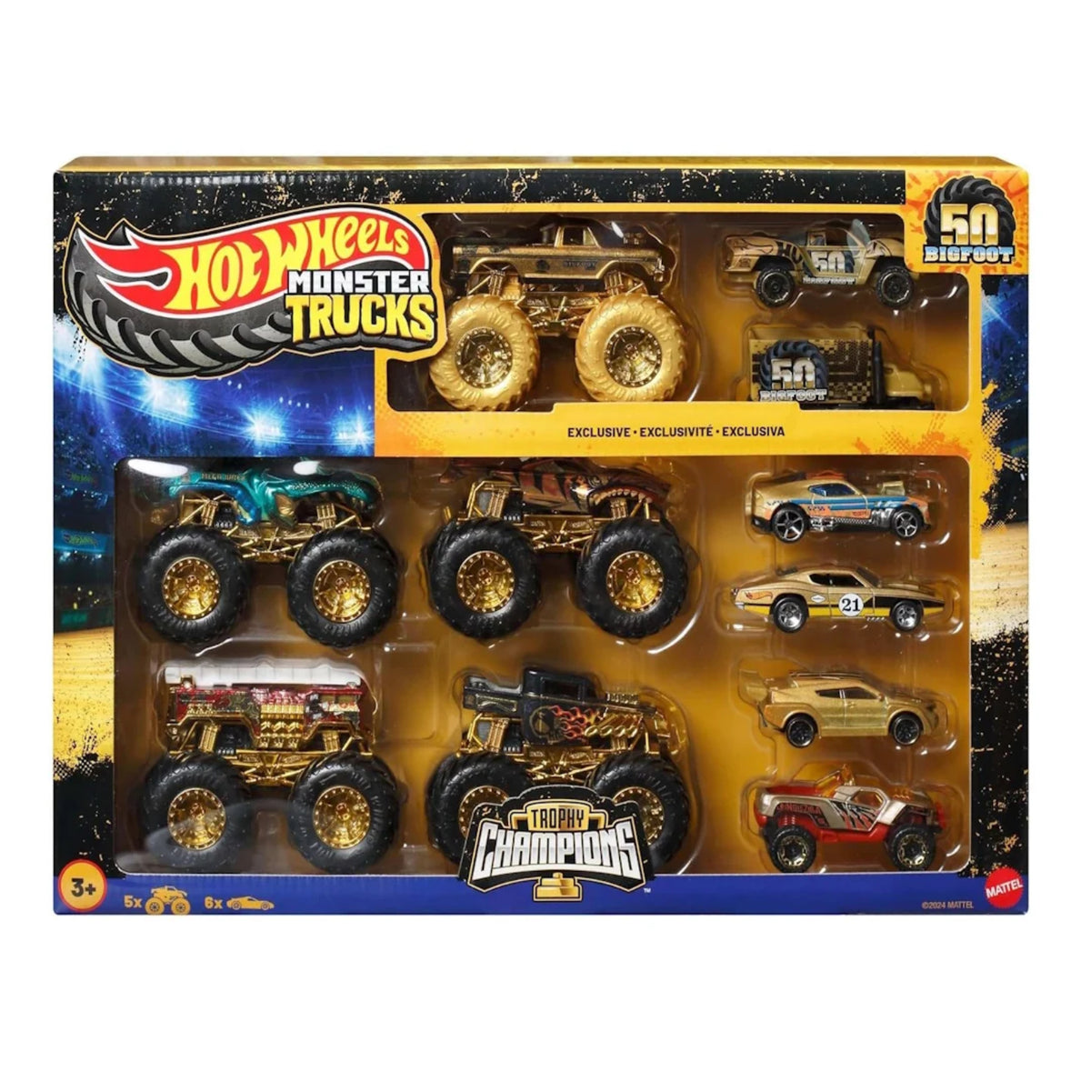 Hot Wheels Monster Trucks Trophy Champions Pack