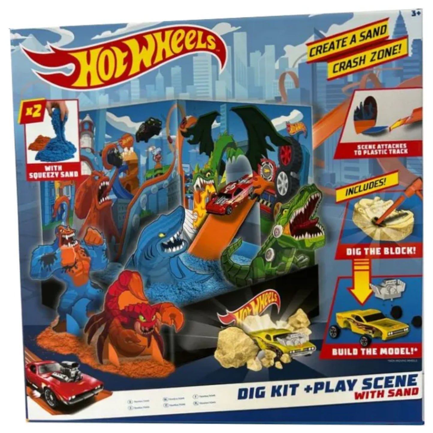 Hot Wheels Dig Kit + Play Scene with Sand