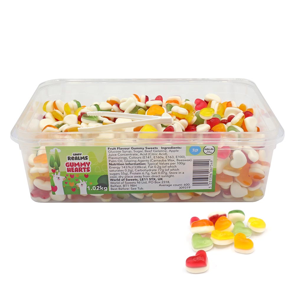 Candy Realms Gummy Hearts 1KG