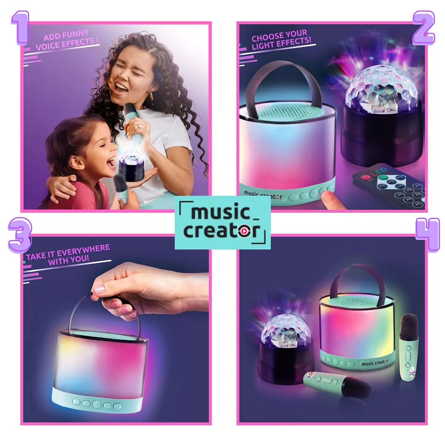 Music Creator Karaoke Station & Disco Ball