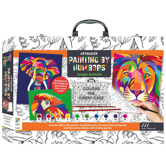 Paint by Numbers Jungle Animals Art Case