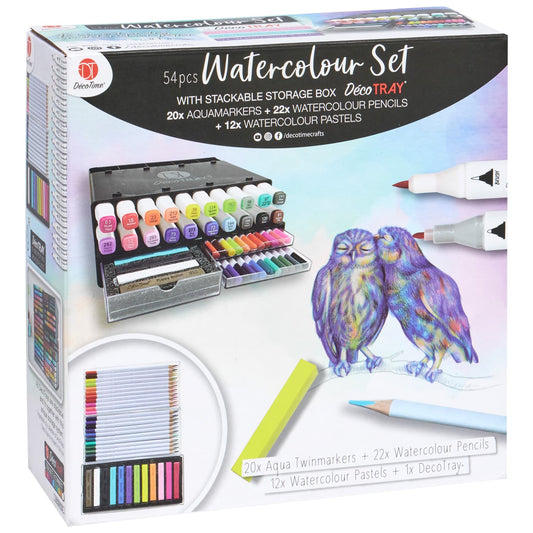 Deco Time Watercolouring Set 54 Pcs