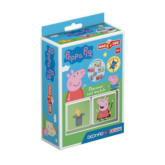 Geomag Magicube Peppa Pig Discover and Match Building Set - 2 Cubes