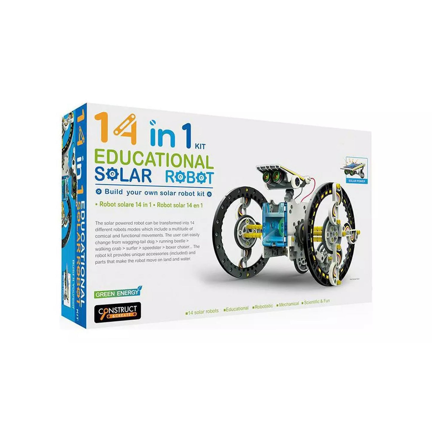 Build Your Own 14 in 1 Educational Solar Robot