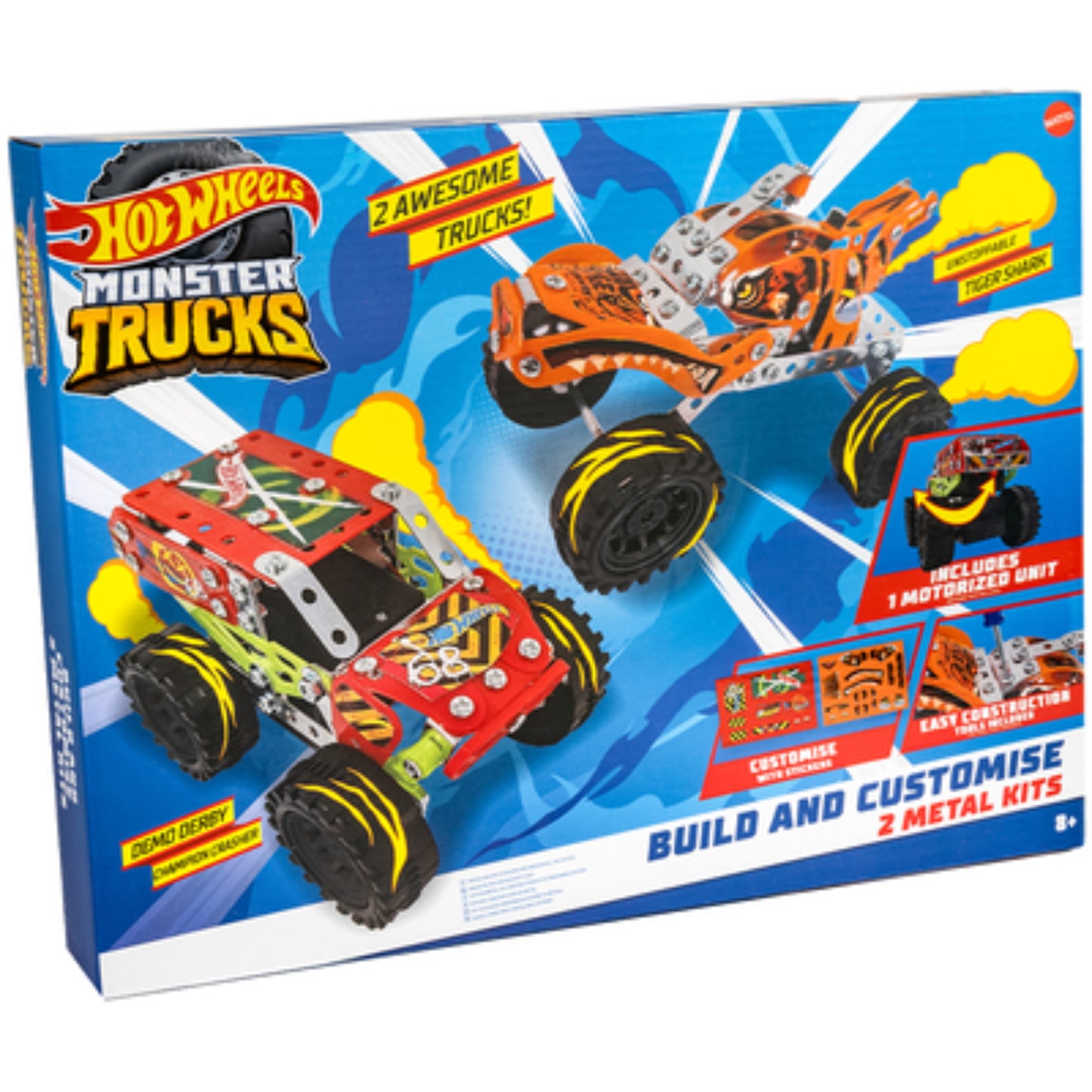 Hot Wheels Monster Trucks 2 Metal Build and Customise Kits