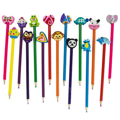 Jotz Assorted Pencils with Eraser Toppers