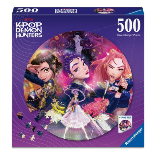 KPOP Demon Hunters Circular 500 Piece Jigsaw Puzzle