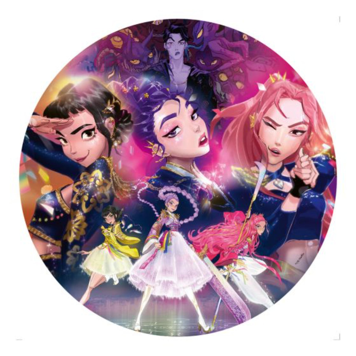 KPOP Demon Hunters Circular 500 Piece Jigsaw Puzzle