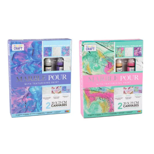 Marble Pour with Texturing Paint - 2 Assorted Designs