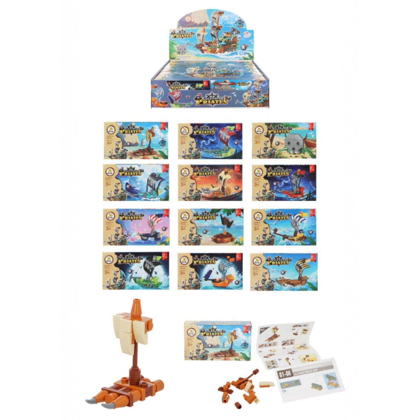 12 in 1 Brick Set - Pirate