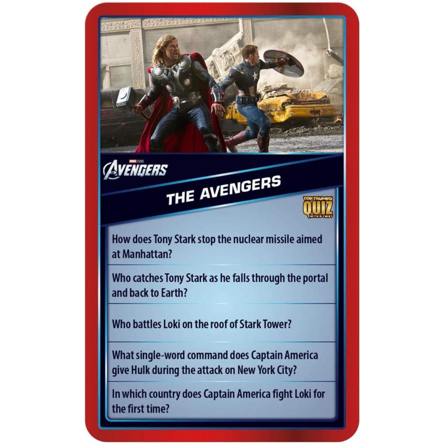 Marvel Top Trumps Quiz