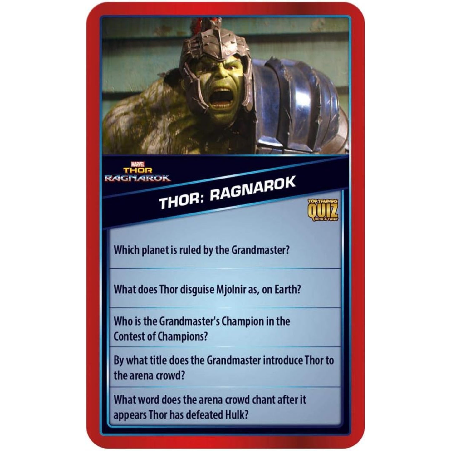 Marvel Top Trumps Quiz