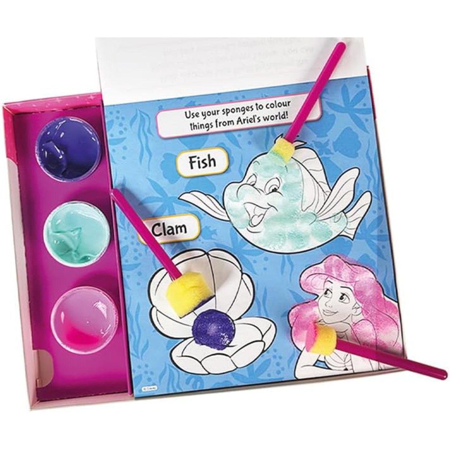 Sponge Art Book & Paint Set - Disney Princess
