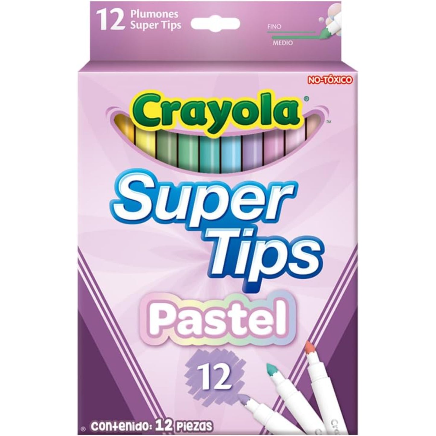 Crayola Super Tips Pastel Markers - 12 Pack