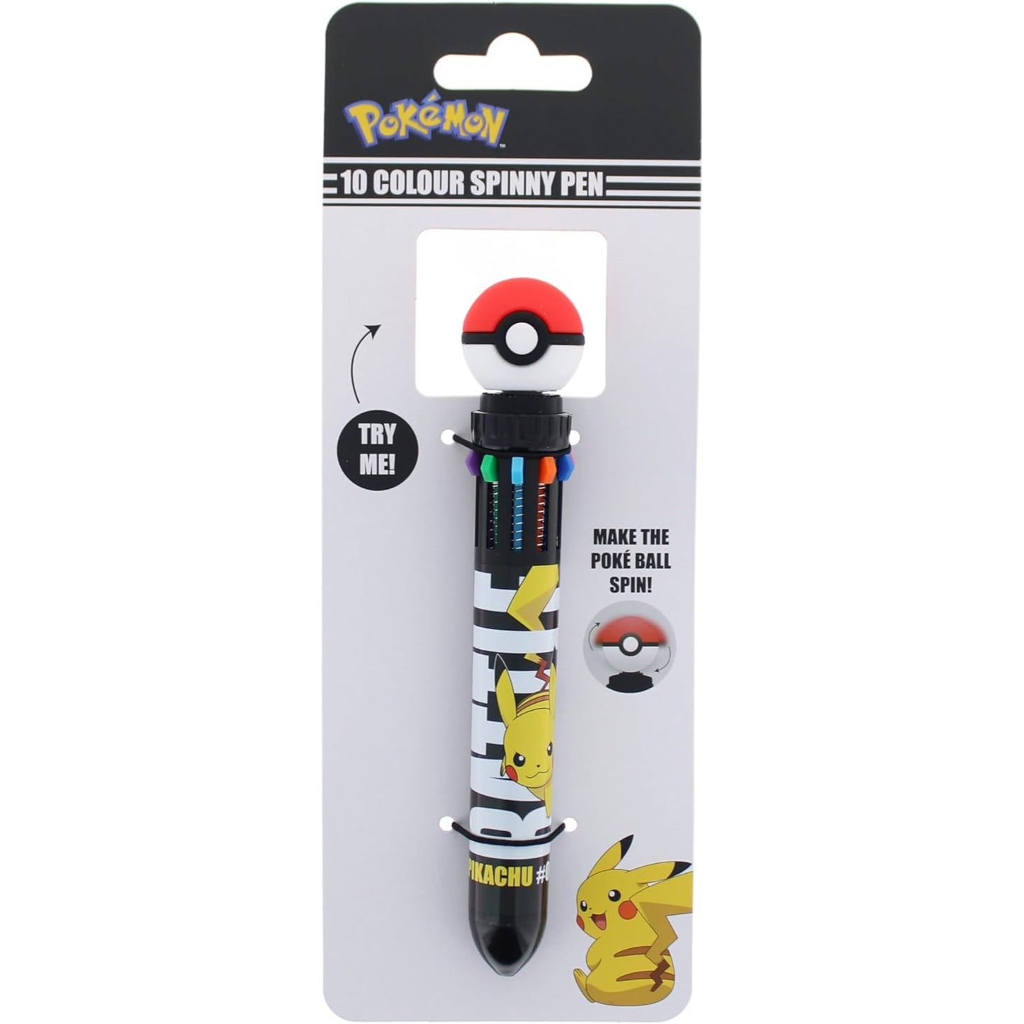 Pokemon 10 Colour Spinny Pen