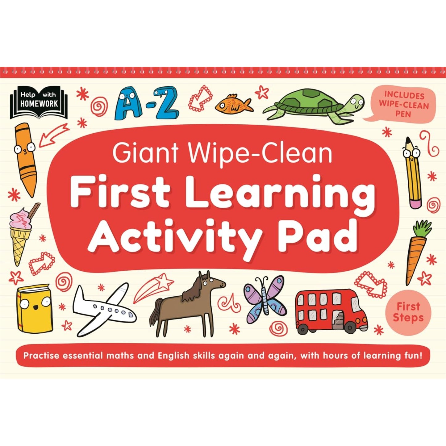 Giant Wipe Clean Activity Pad Red
