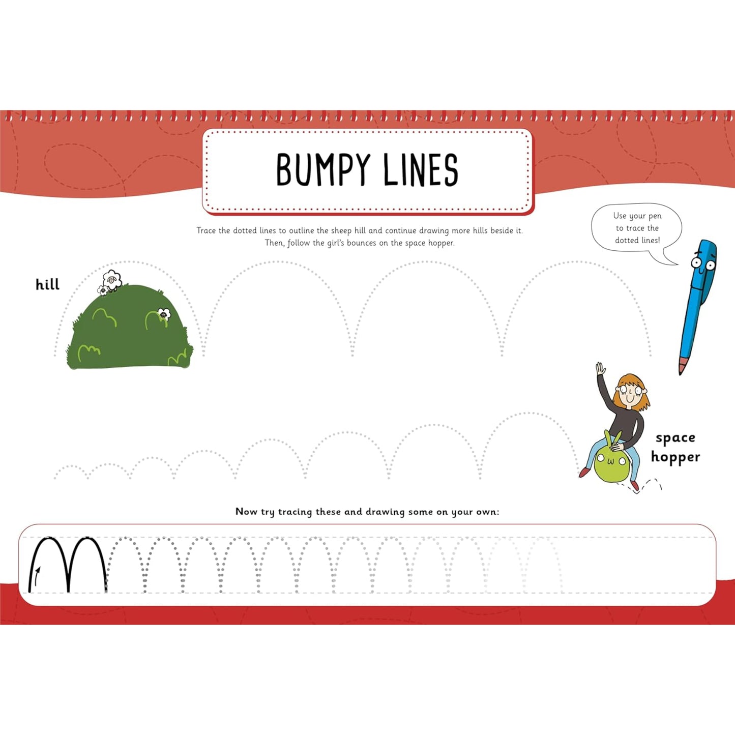 Giant Wipe Clean Activity Pad Red
