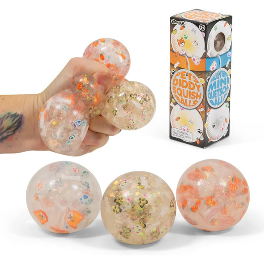 SCRUNCHEMS PETS DIDDY SQUISH BALL - 3PK