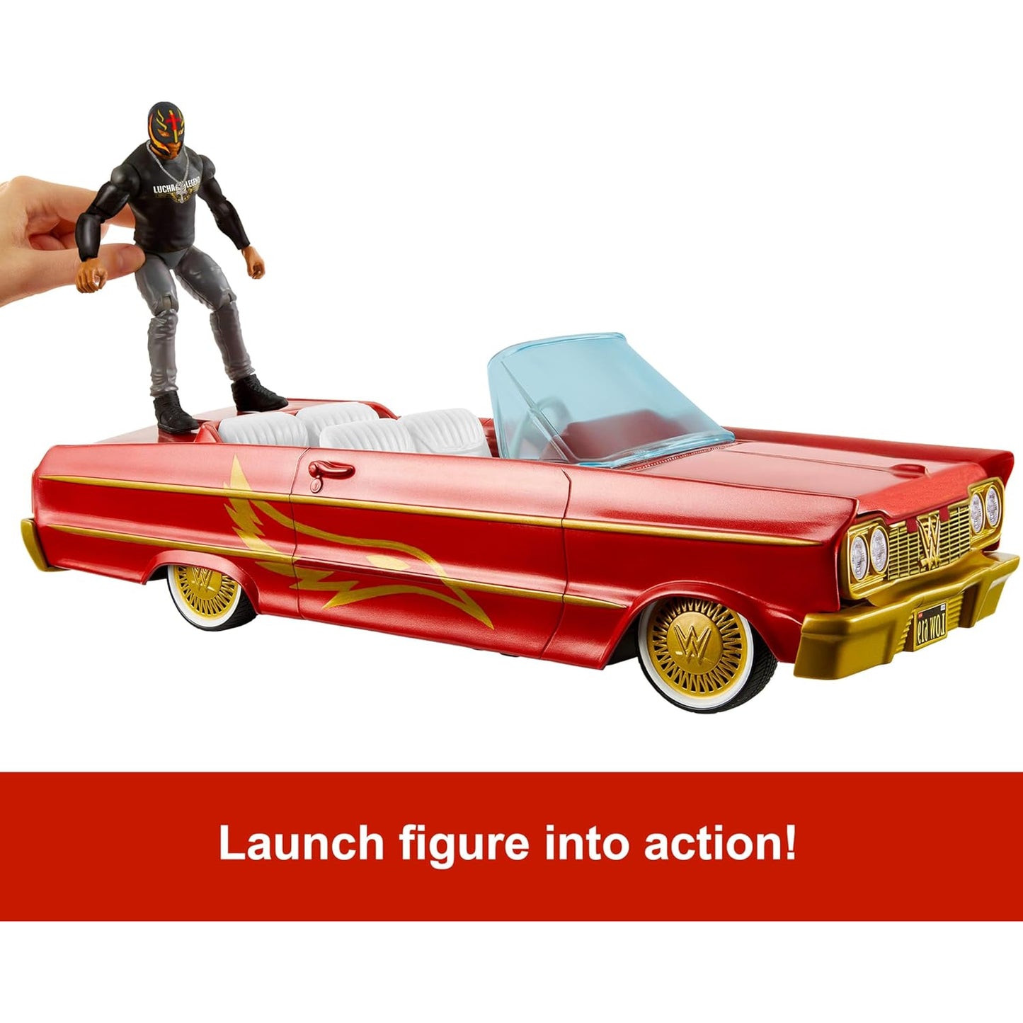 WWE Main Event Lucha Low Rider Vehicle Playset with Rey Mysterio Action Figure