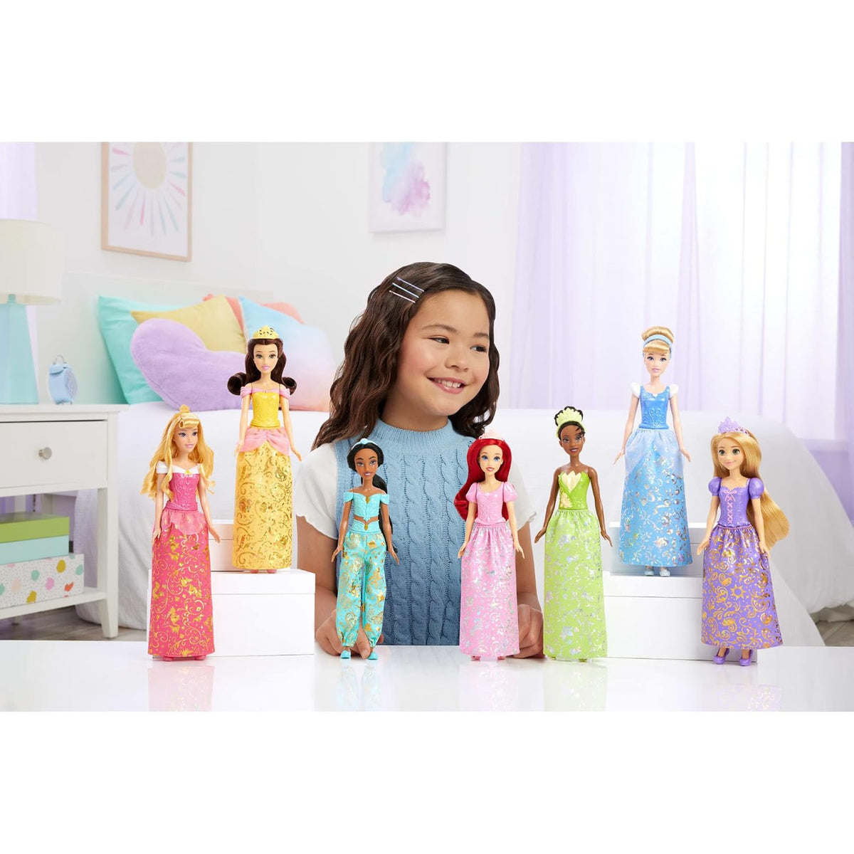 Disney Princess 7 Doll Complete Set