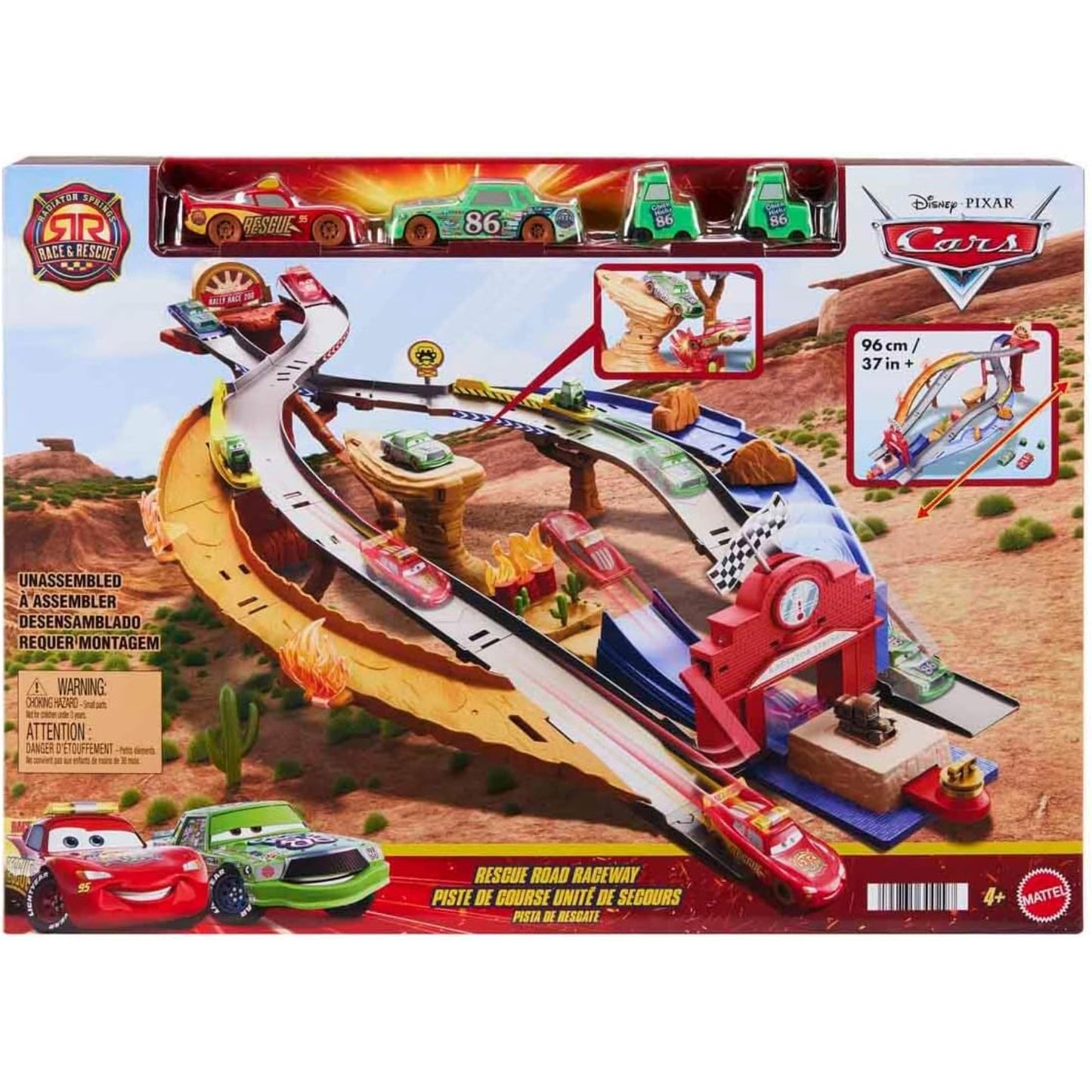 Disney Pixar Cars Radiator Springs Race & Rescue Rescue Road Raceway Playset