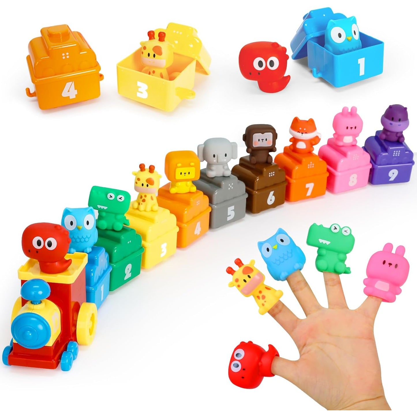 Toddlers Animals Train Toys for Learning Numbers