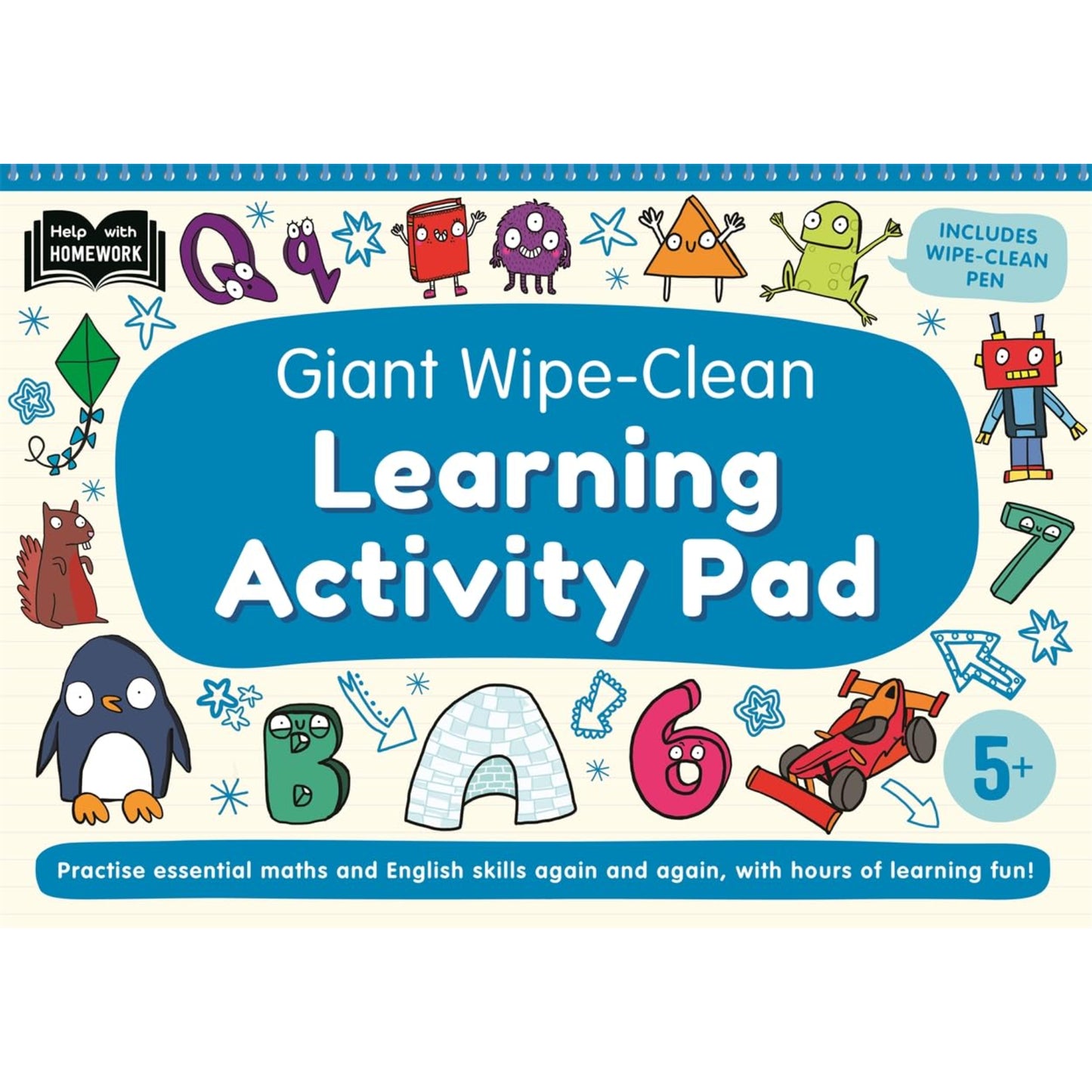 Giant Wipe Clean Activity Pad Blue