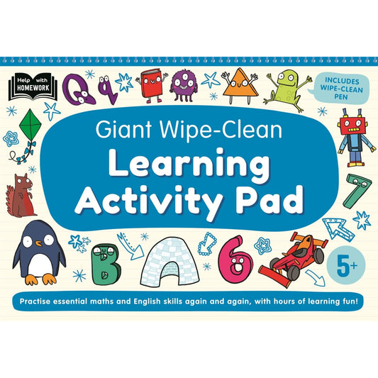 Giant Wipe Clean Activity Pad Blue