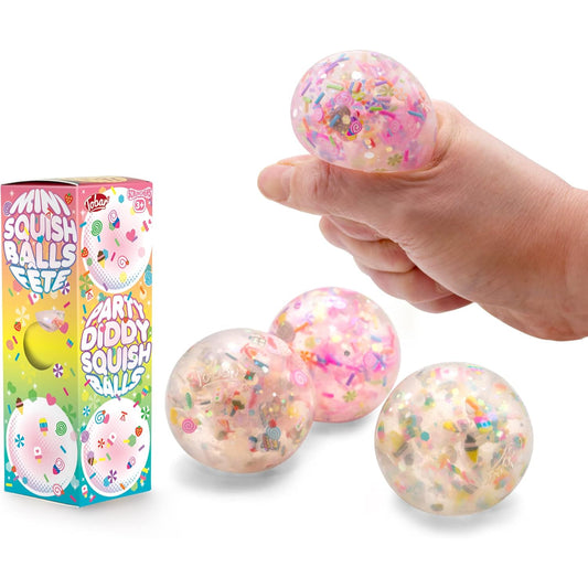 SCRUNCHEMS PARTY DIDDY SQUISH BALLS - 3PK