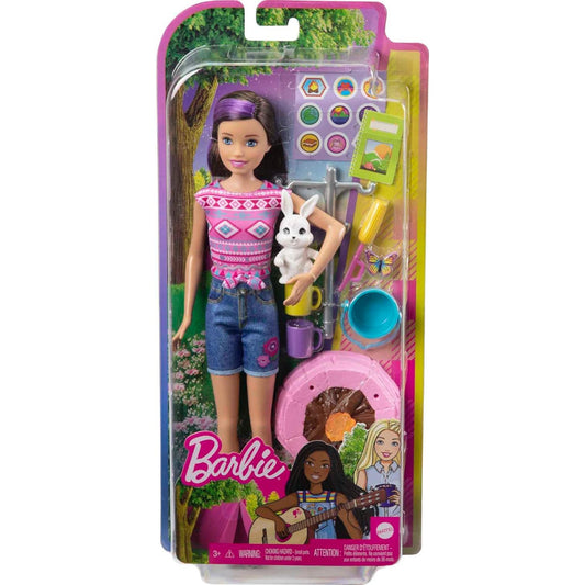 Barbie Camping with Bunny Doll