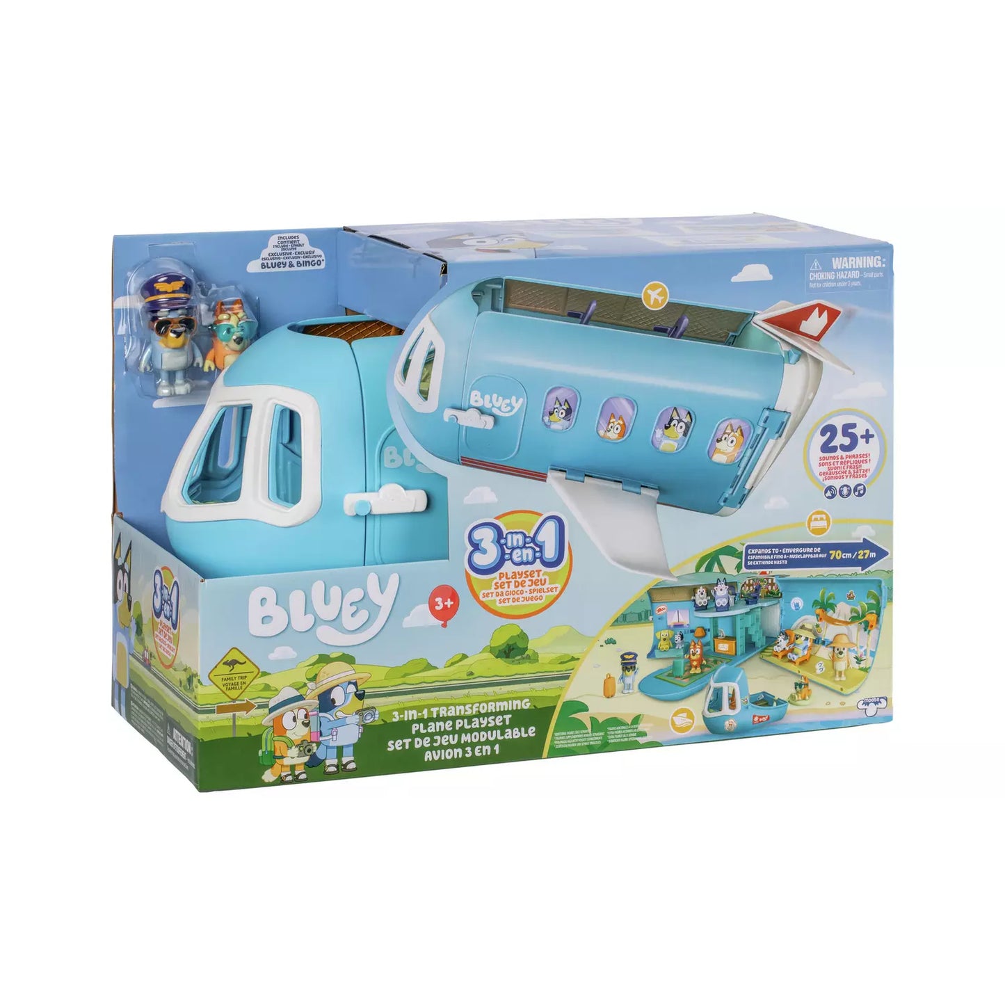 Bluey 3-In-1 Airplane Playset