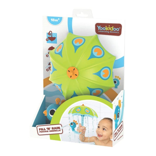 Yookidoo Fill N Rain Peacock Umbrella