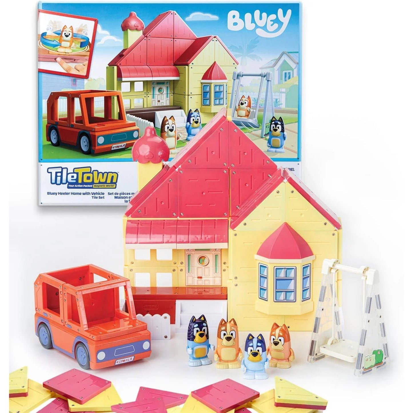 Tile Town Bluey Heeler Home and Vehicle Tile Set