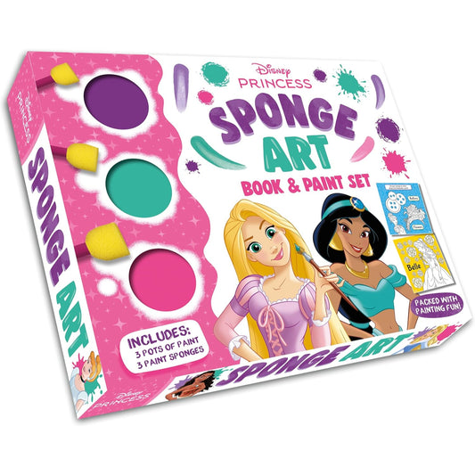 Sponge Art Book & Paint Set - Disney Princess