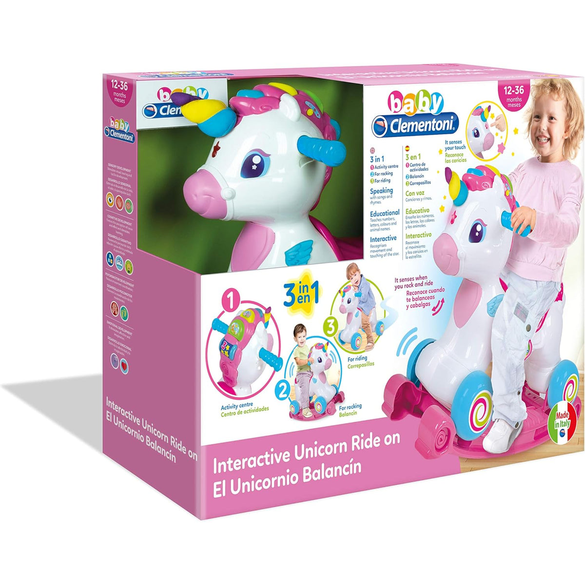 Baby Clementoni Interactive Unicorn Ride On