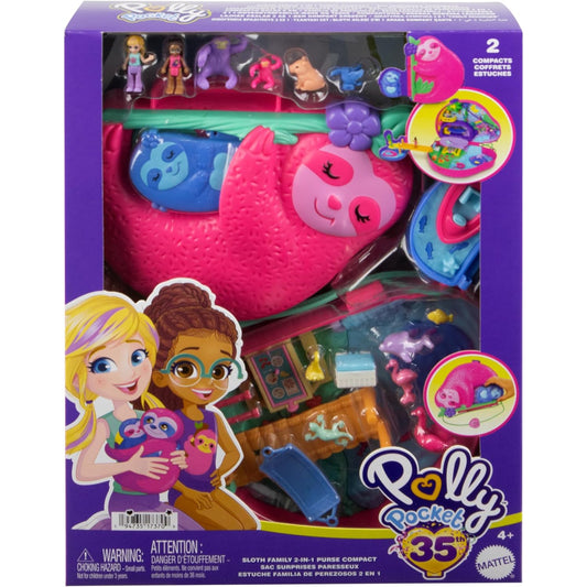 Polly Pocket Sloth Family Purse Compact