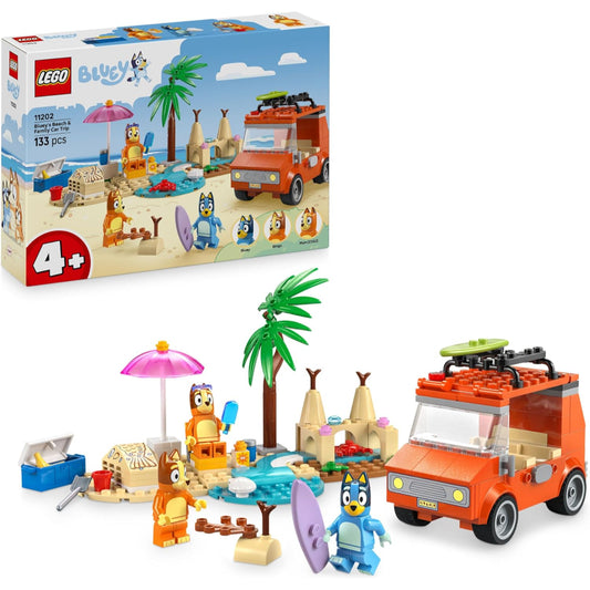 Lego Bluey Beach & Family Car Trip