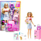 Barbie Doll Travel Set with Puppy